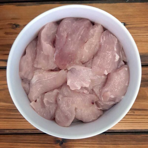 Hundefutter Putenfleisch Abschnitte von der Brust