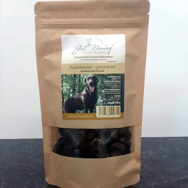 Hundefutter Putenherzen getrocknet